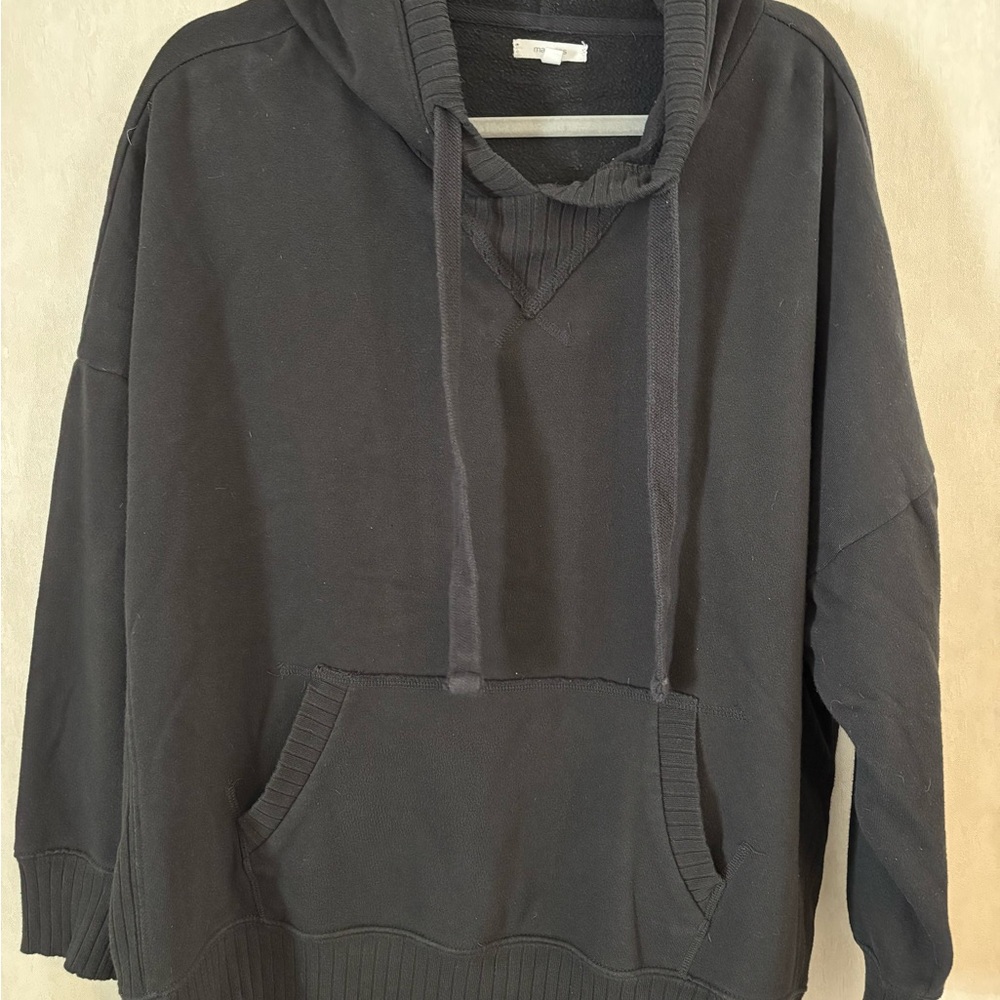 Maurices Black Relaxed Fit Sweater with Hood